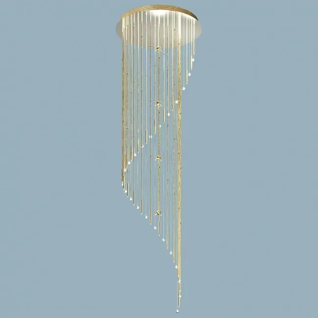 Lustra casa scarii, cristal Swarovski Spectra, Spiral 440cm