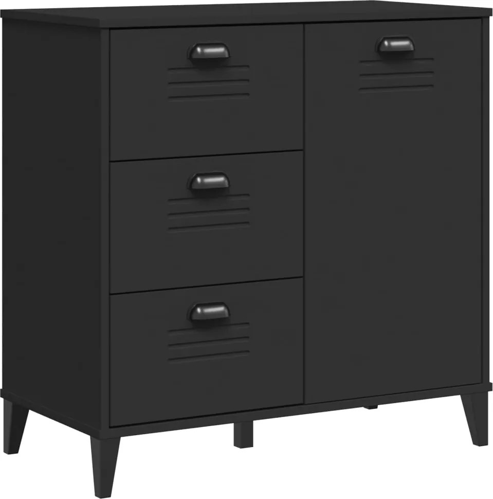 vidaXL Dulap „VIKEN”, negru, 80x40x80 cm, lemn prelucrat