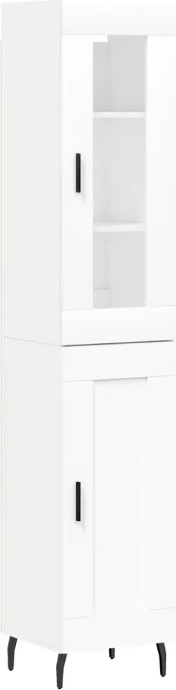 vidaXL Dulap înalt, alb, 34,5x34x180 cm, lemn prelucrat