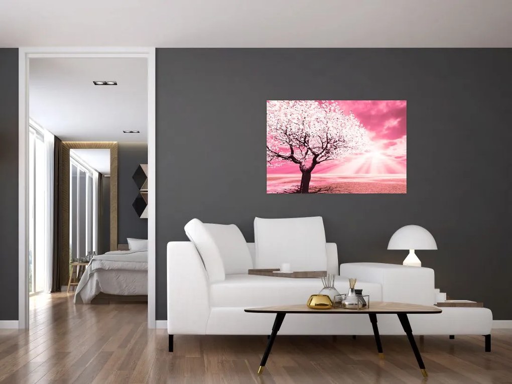 Tabloul cu pomul roz (90x60 cm)