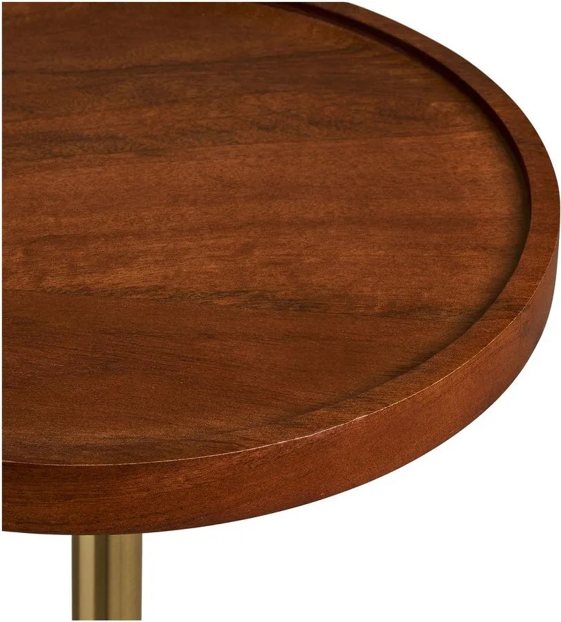 Măsuță auxiliară rotundă cu blat din lemn de mango ø 30 cm Sirone – House Nordic