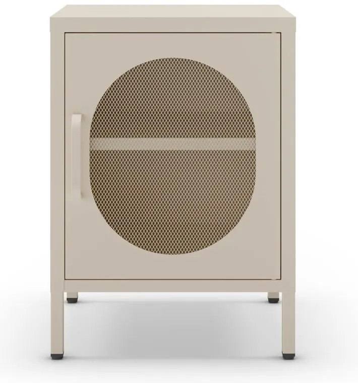 Noptieră crem din metal Diora – Marckeric