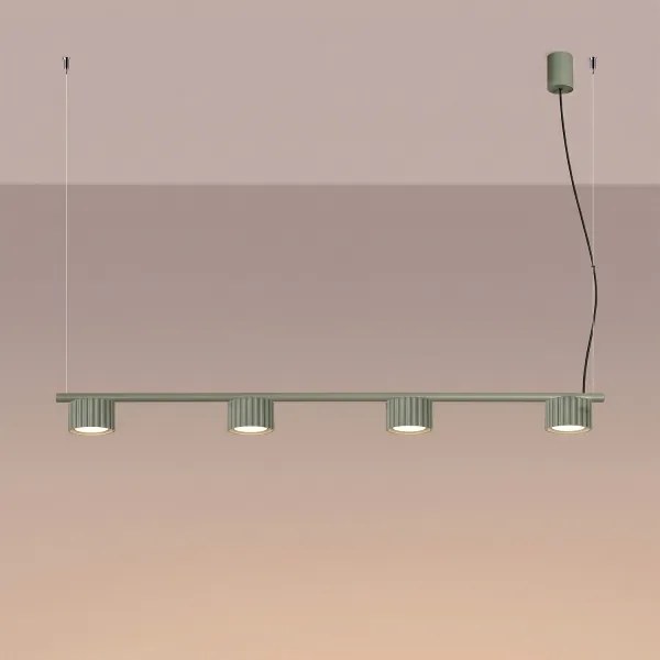 Sollux SL.2698 - Lustră pe cablu AURA 4xGX53/10W/230V verde