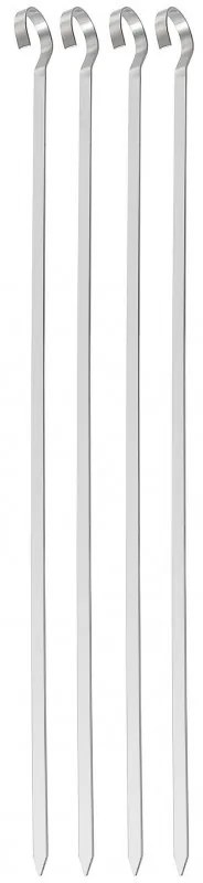 Set 4 frigarui din otel Kinghoff KH 1914, 36 cm, Varf ascutit, Maner curbat, Inox