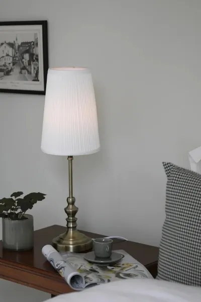 Markslöjd 108969 - Lampă de masă NOBLE 1xE14/40W/230V 56 cm albă/alamă