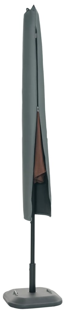 Outsunny Husă Impermeabilă pentru Umbrelă de Grădină cu Fermoar şi Şnur, 178x35/25 cm, Gri | Aosom Romania