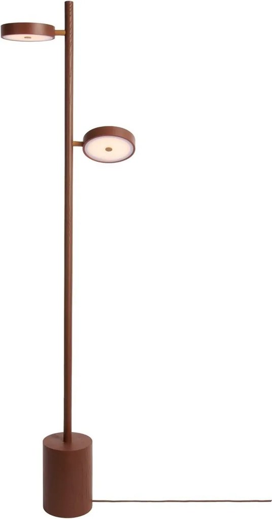 Lampadar LED din lemn de frasin maro Okinawa