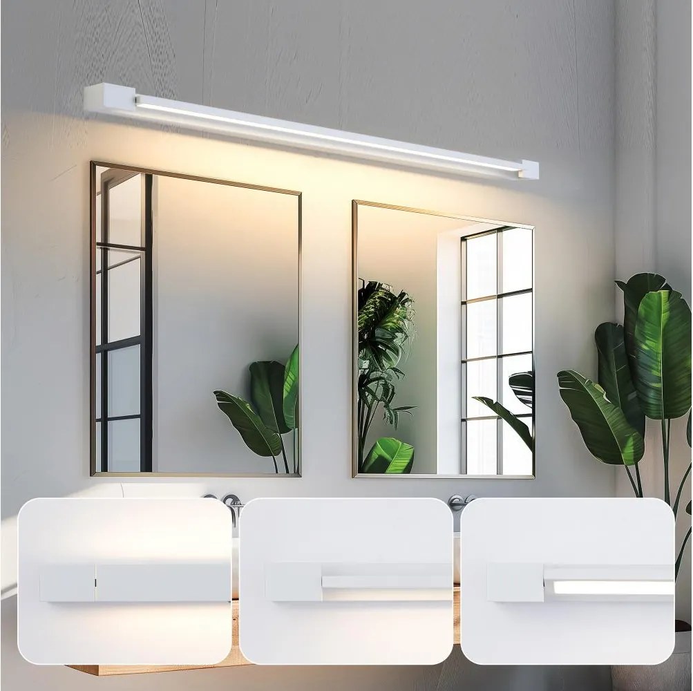 BRILAGI - Iluminare LED pentru oglindă de baie AQUA LINE, 28 W, 230 V, 100 cm, IP44, alb