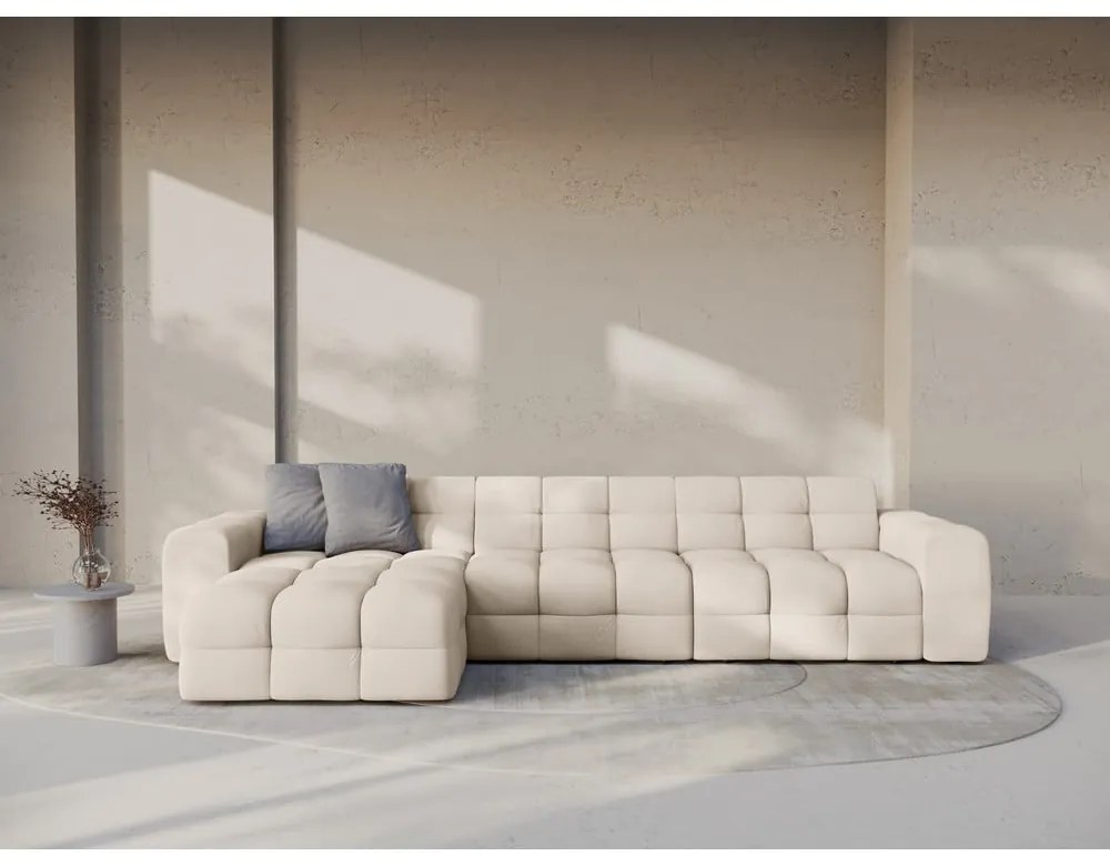 Colțar bej (cu colț pe partea stângă, cu șezlong) Kendal – Micadoni