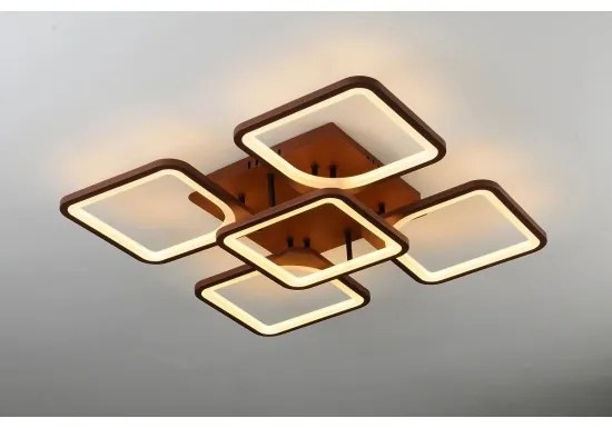 Lustra LED Cu Telecomanda, Elit's Esn M17 4-1R, 90w, Maro