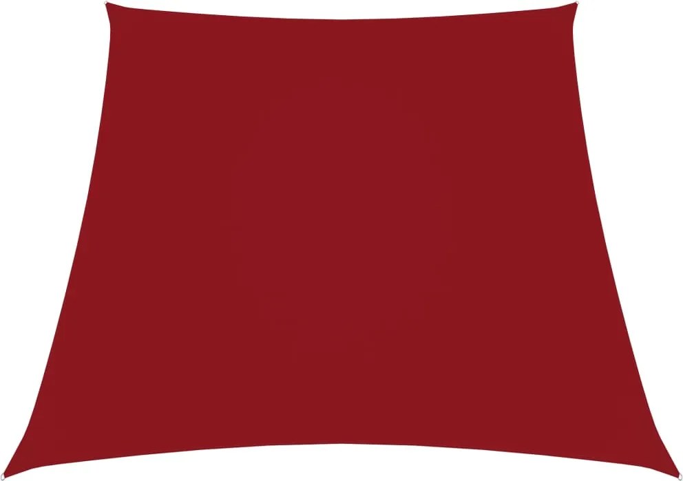 vidaXL Parasolar, roșu, 2/4x3 m, țesătură oxford, trapez
