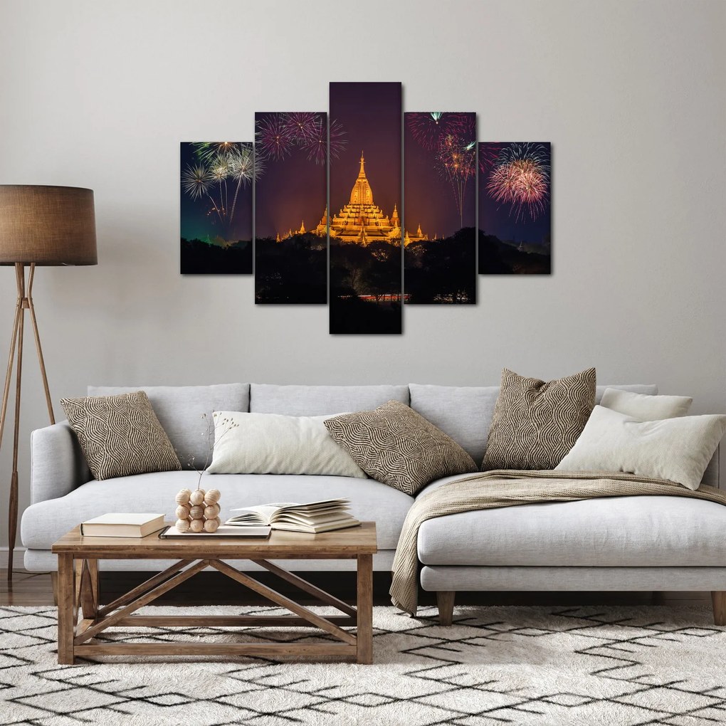 Tablou cu artificii în Asia (150x105 cm)