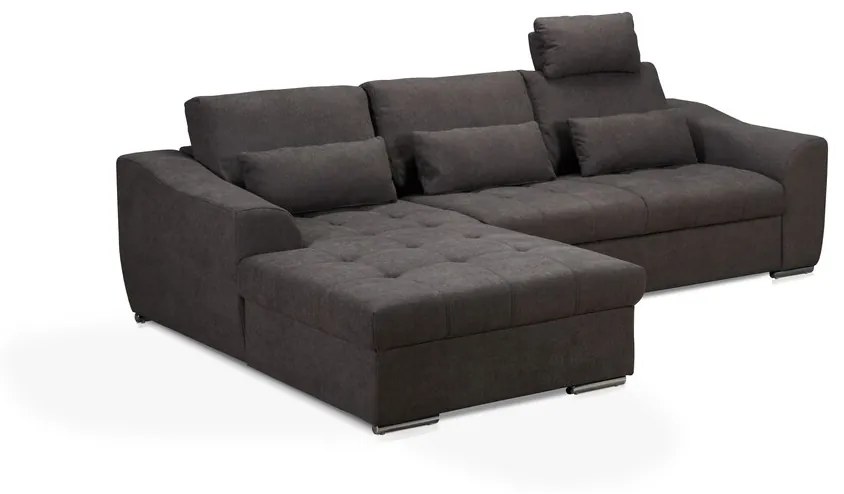 Coltar stanga extensibil, New York, 190x284x85 cm, Carbune