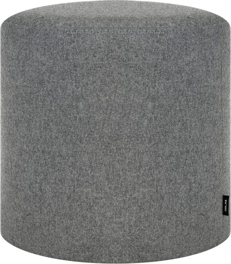Puf gri cu tapițerie din lână Folk – noo.ma