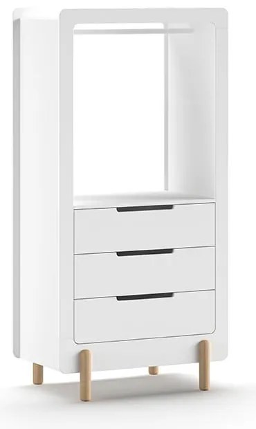 Șifonier de copii alb deschis 88x180x57 cm Smile – Vipack