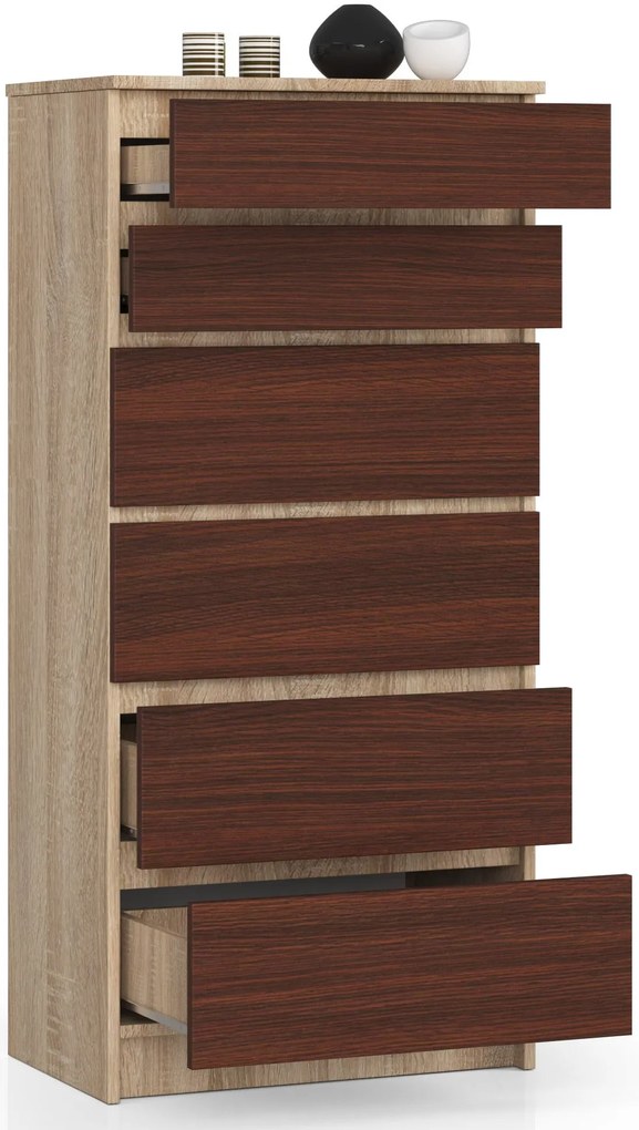 Comodă Kalista III (stejar sonoma + wenge). 1069020