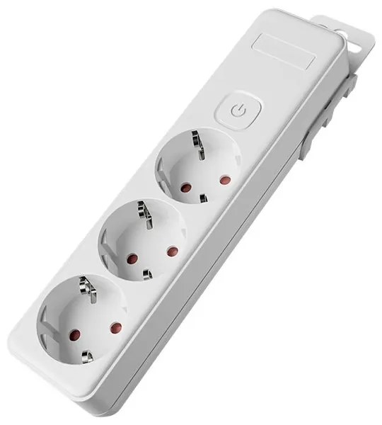 Bloc multipriza Braytron, 3 prize, cu intrerupator, protectie copii, alb
