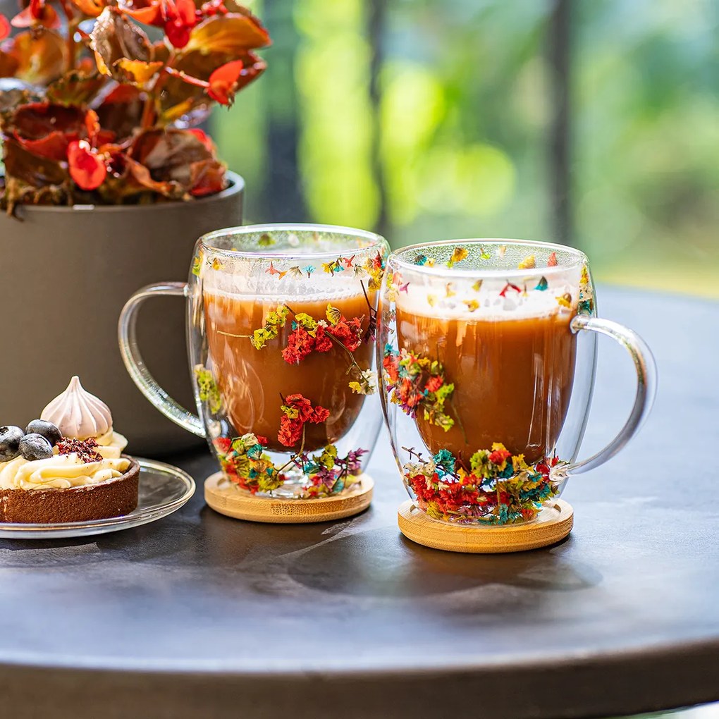 Pahare termo 4Home Flowers Hot&Cool 350 ml, 2 buc.