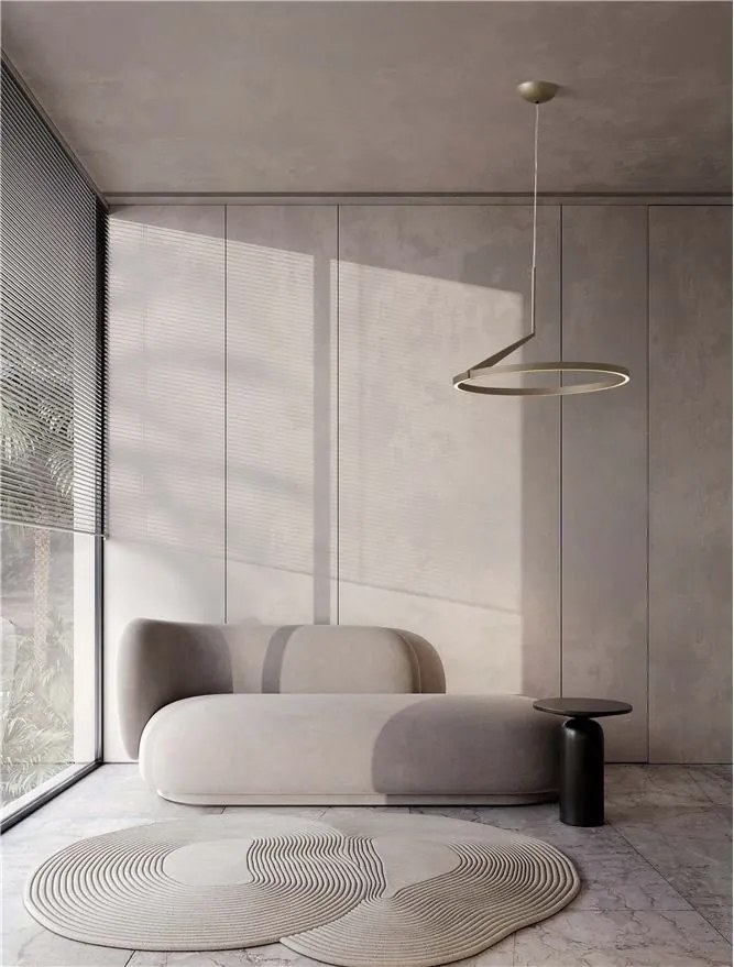 Lustra LED suspendata design minimalist TILIA moca coffee