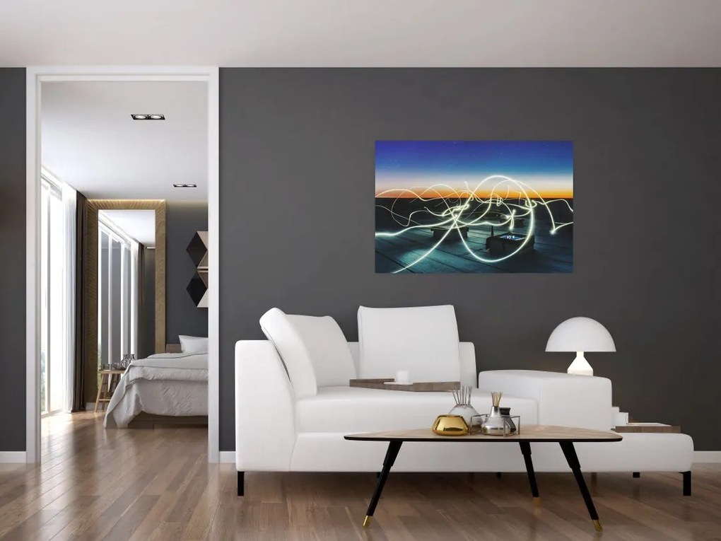 Tabloul - privire spre cer din acoperiș (90x60 cm)