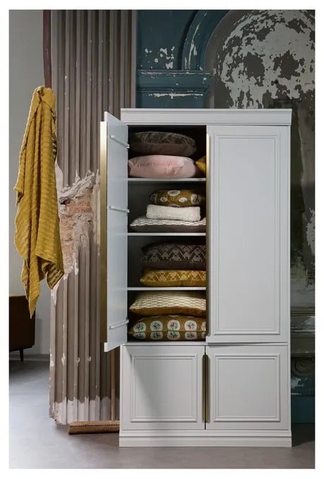 Șifonier gri deschis din lemn de pin 110x215x44 cm Organize – WOOOD