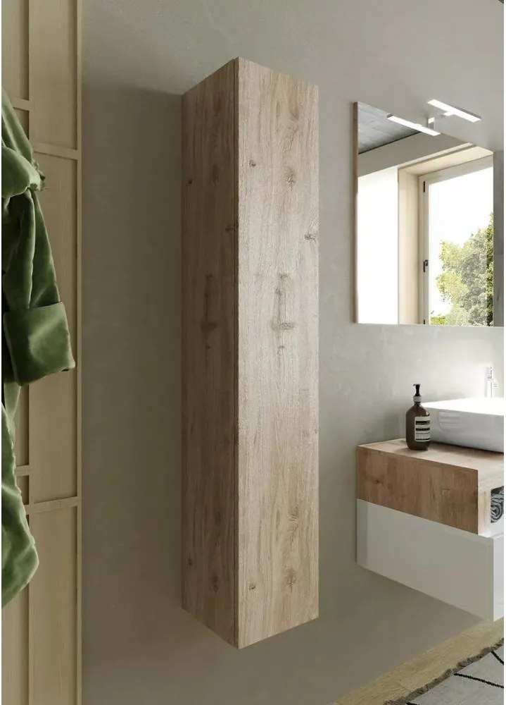 Dulap coloana mare suspendat LC Mobili Italia Hamburg 26x138 cm finisaj lemn