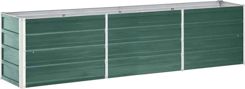 vidaXL Strat înălțat de grădină verde 240 x 40 x 45 cm oțel galvanizat