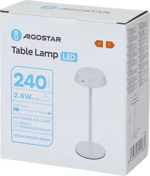 Aigostar - Lampă de birou LED dimerizabilă AMBIENT LED/2,4W/5V 3000-6500K albă