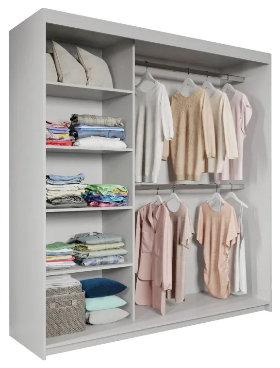 Set mobila dormitor Ruben Alb/Antracit C20