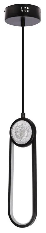 Lustră LED pe cablu LACRIMA LED/15W/230V 3000K negru