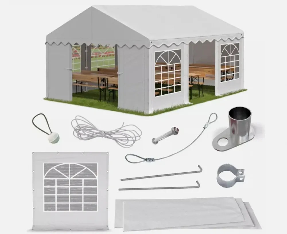 Cort evenimente, 3x6 M, Cort PE, Alb,