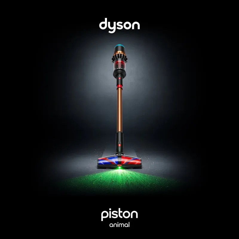 Aspirator vertical Dyson V16 Piston Animal 492963-01, 315AW, 900W, 1.3L, 70 min, CleanCompaktor™, Hyperdymium™, MyDyson™, HEPA, LCD, Negru/Cupru