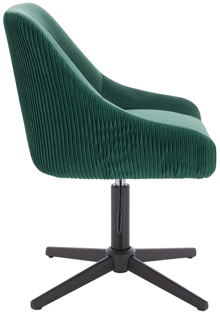 HR920CROSS Scaun Verde din Catifea cu Bază Neagră
