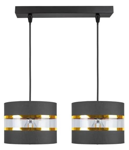 Lustră pe cablu LIND 2xE27/60W/230V negru
