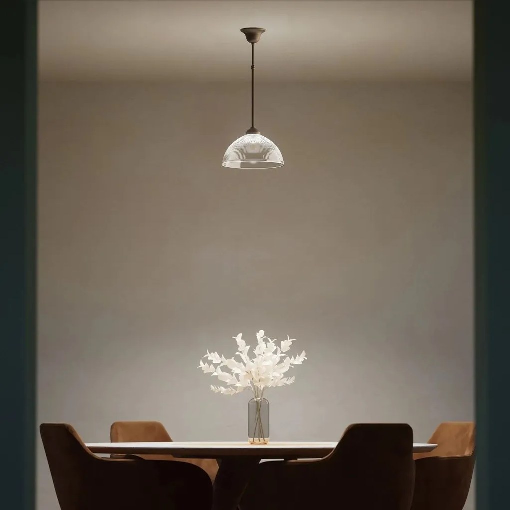 Lustra stil neoclasic din alama si abajur ceramic Elide