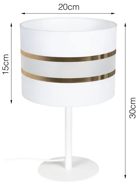 Lampă de masă CORAL 1xE27/60W/230V albă