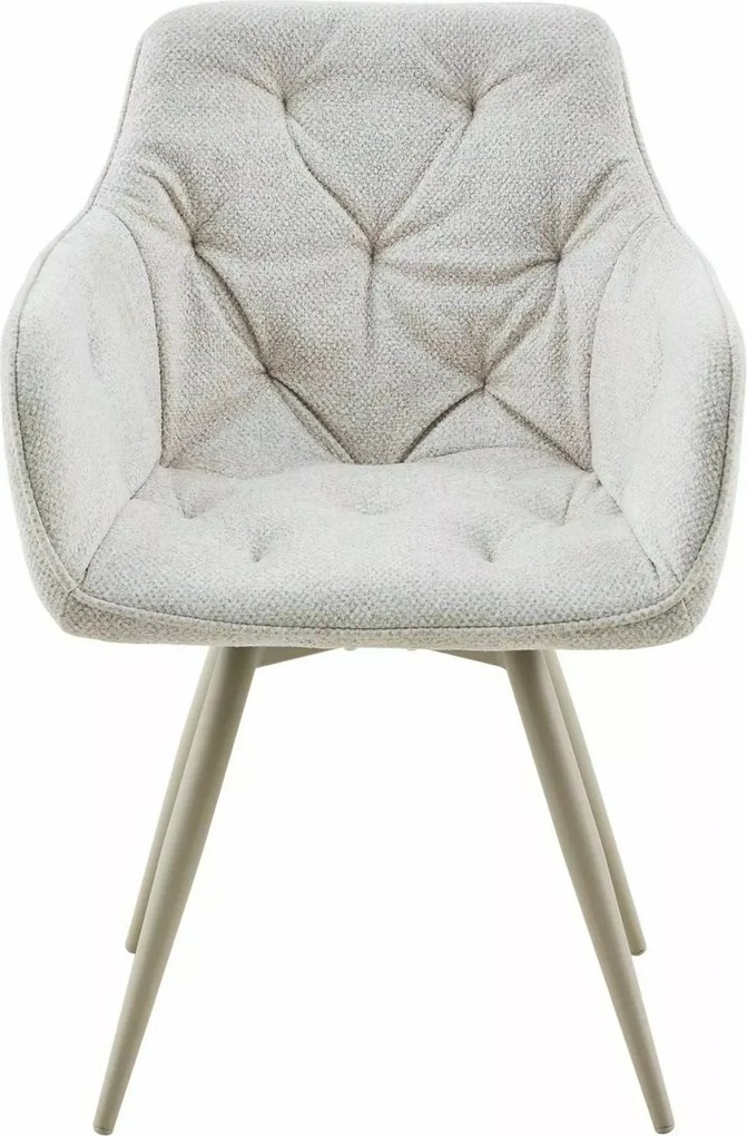 Scaun de dining pivotant MORIX, bej deschis/ casmir