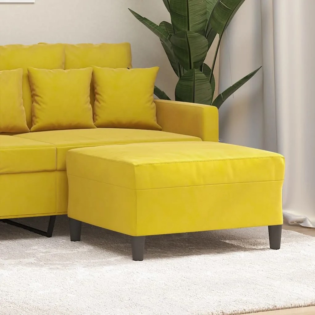 vidaXL Taburet, galben, 70x55x41 cm, catifea