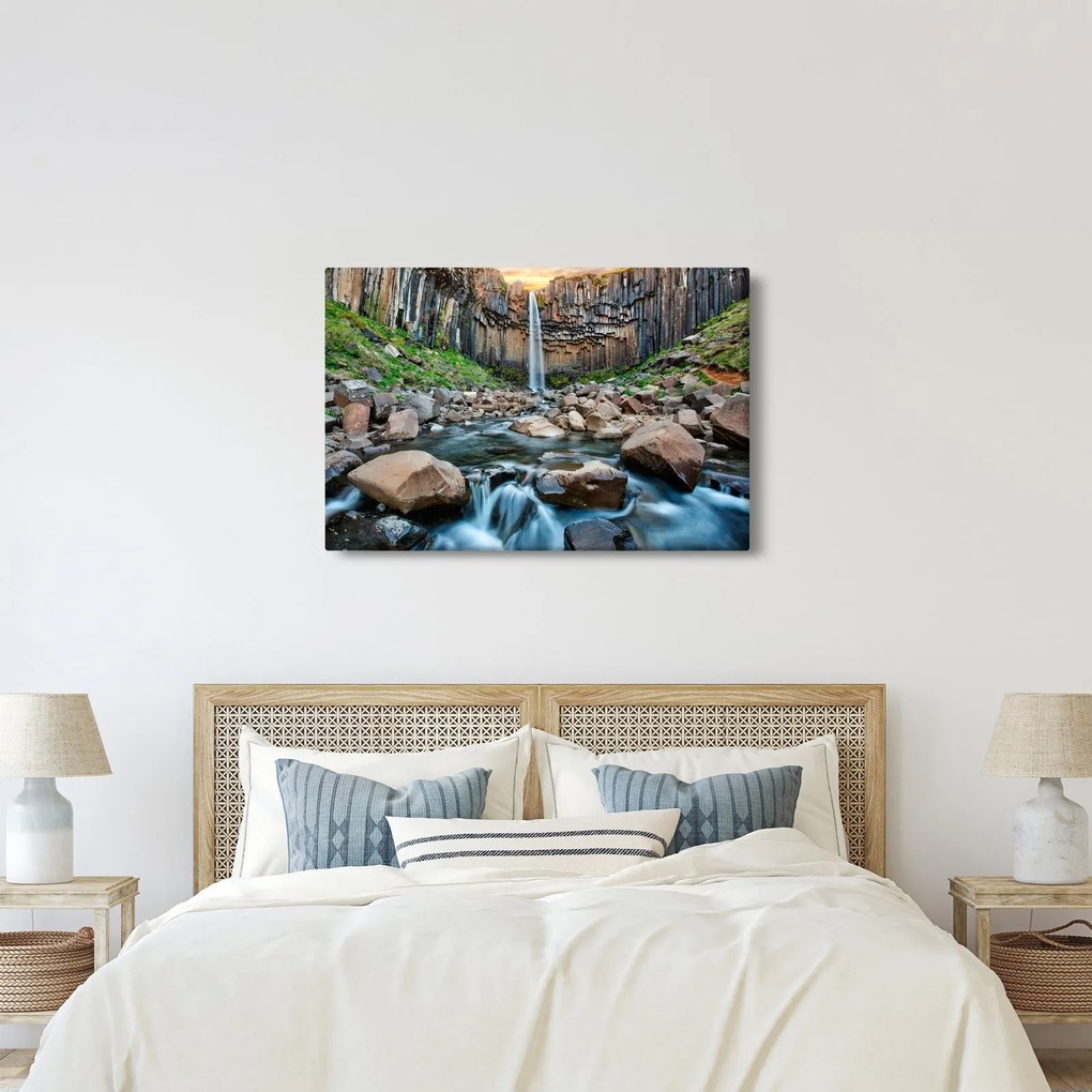 Tablou - Cascada Svartifoss, Islanda (90x60 cm)