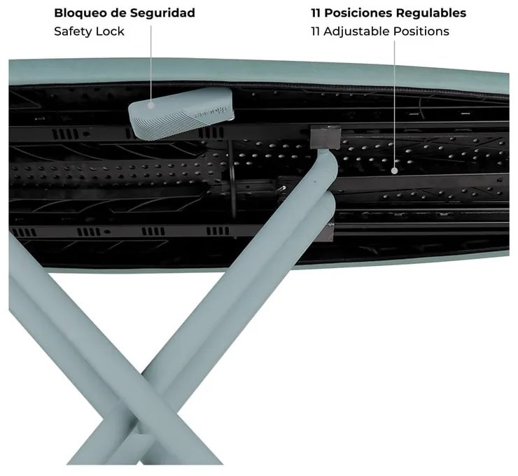 Masă de călcat 130x37 cm K-Surf Salvia Tube – Rolser