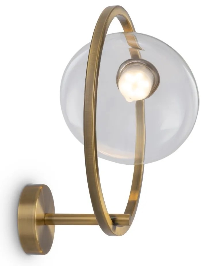 Aplica LED de perete design modern Lunare alama