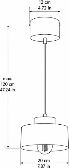 Candelabru suspendat pe cablu IGNIA 1xE27/60W/230V maro/auriu