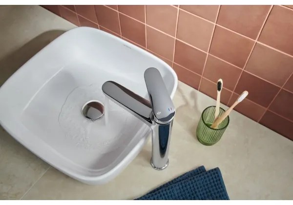 Baterie umyvadlová KFA Armatura 5552-712-00 + výpusť OTAVA 30,2 cm chrom lesklý