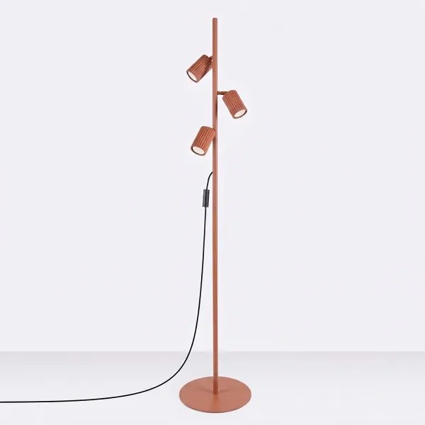 Sollux SL.2024 - Lampadar KARBON 3xGU10/10W/230V portocaliu