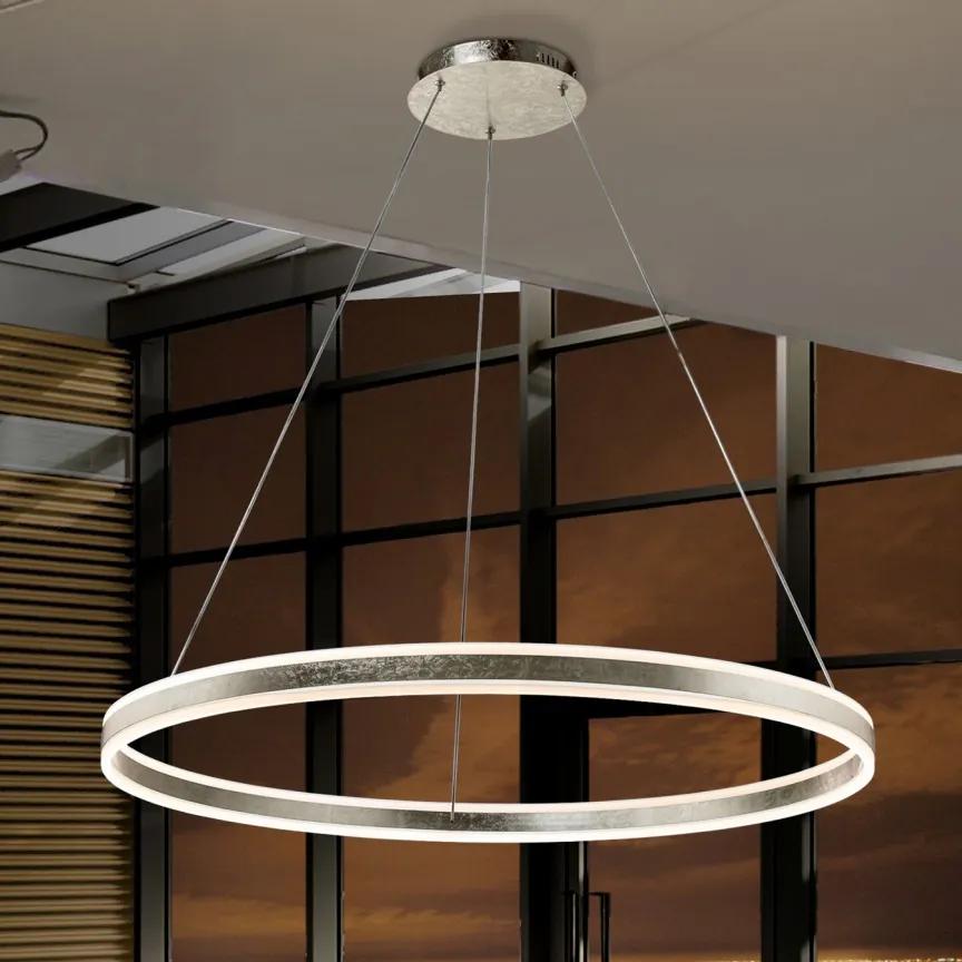 Lustra LED design modern circular Ã100cm Helia argintie