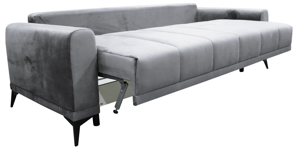 Canapea extensibilă, gri deschis/ gri, GRACE BIG SOFA