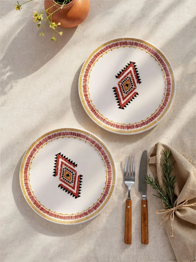 Set farfurii desert (6 buc) Felix ceramică 19,3 x 19,3 x 2 cm Alb P14A