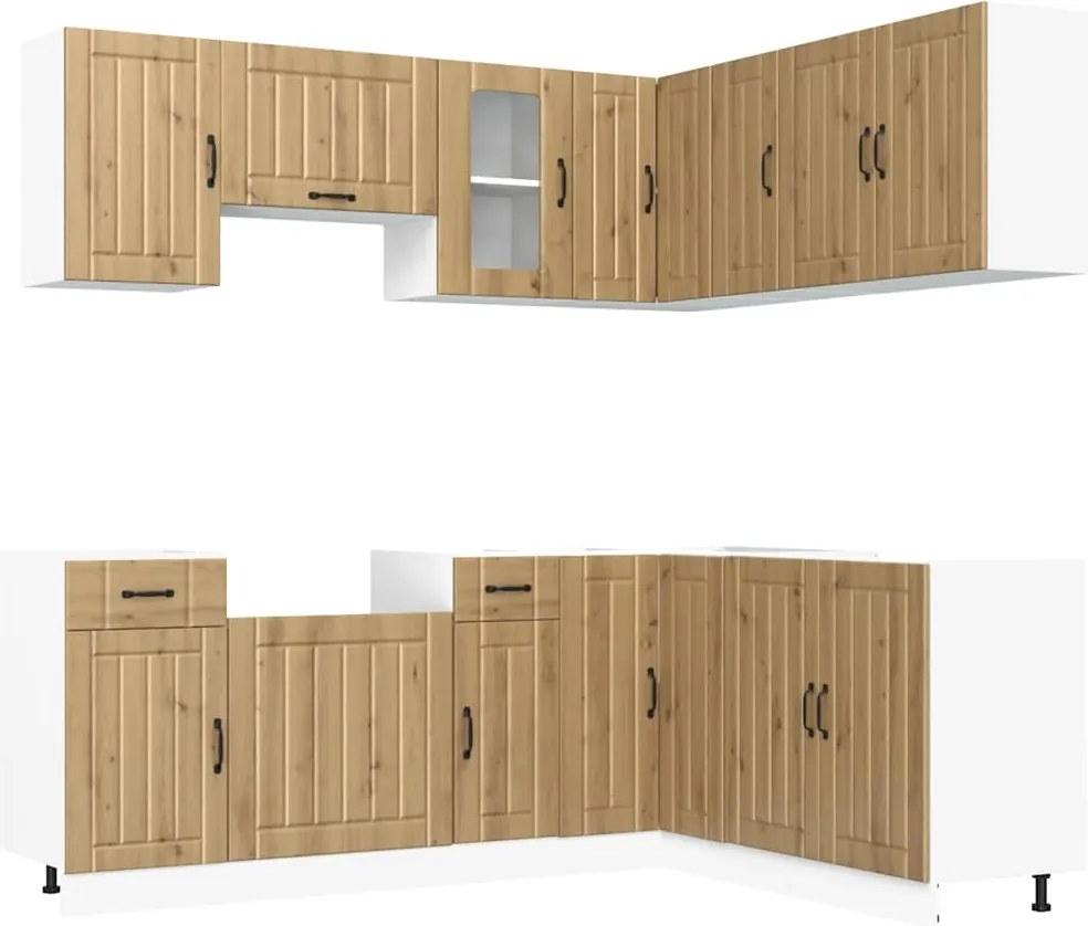 vidaXL Set dulap de bucătărie 11 piese „Kalmar” stejar artizanal lemn