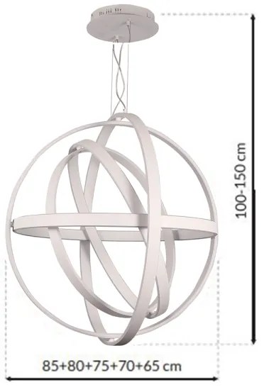 Lustră LED pe cablu COPERNICUS 1xLED/260W/230V albă