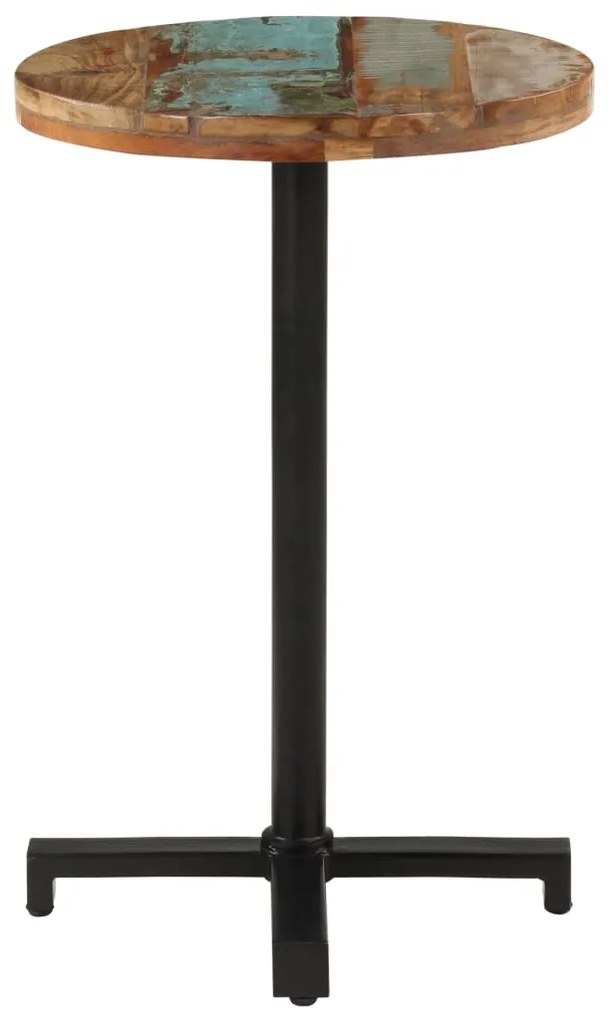 320287 vidaXL Masă de bistro, Ø50x75 cm, lemn masiv reciclat, rotundă
